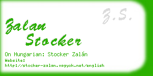 zalan stocker business card